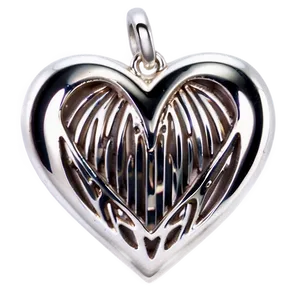 Silver Heart Charm Png 06282024 PNG Image