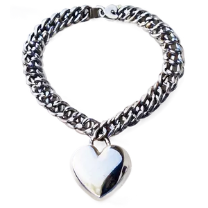 Silver Heart Necklace Png 06282024 PNG Image