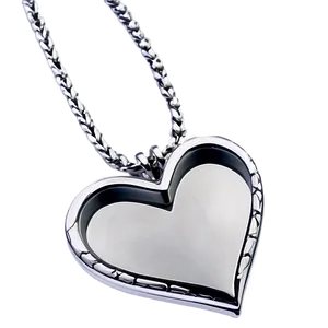 Silver Heart Necklace Png Nas PNG Image