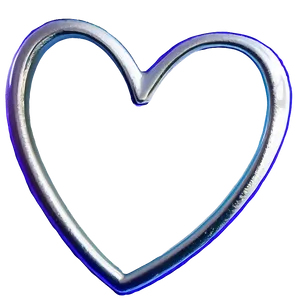 Silver Heart Outline Png Iqv PNG Image