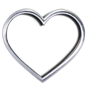 Silver Heart Outline Png Jki PNG Image