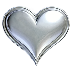 Silver Heart Outline Png Num PNG Image