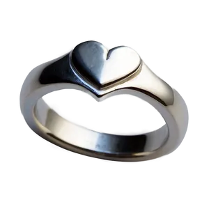 Silver Heart Ring Png Nkl94 PNG Image