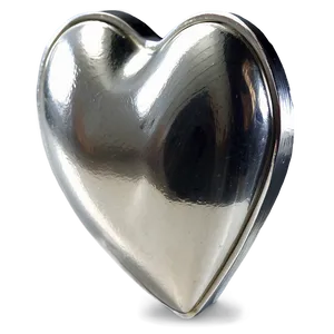 Silver Love Heart Png Qwi PNG Image