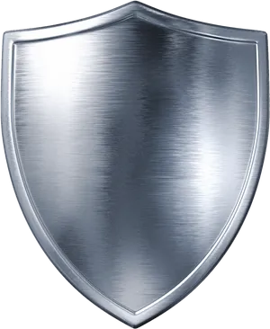 Silver Metallic Shield Graphic PNG Image