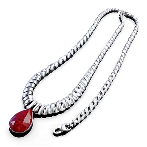 Silver Necklace B PNG Image