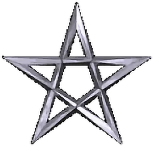 Silver Pentagram Graphic PNG Image