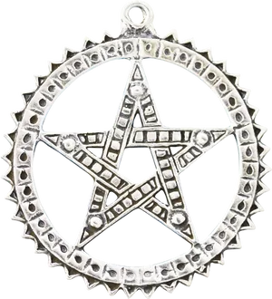 Silver Pentagram Pendant Jewelry PNG Image