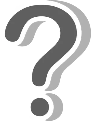 Silver Question Mark Graphic PNG Image