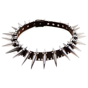 Silver Spiked Choker Accessory Png Pwp PNG Image