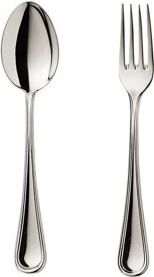 Silver Spoonand Fork PNG Image