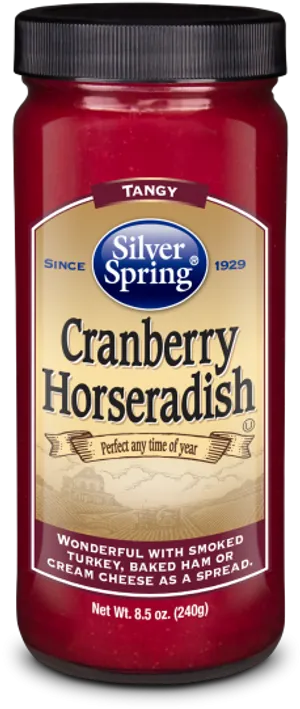 Silver Spring Cranberry Horseradish Jar PNG Image