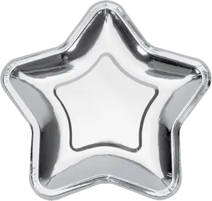 Silver Star Shaped Balloon PNG Image