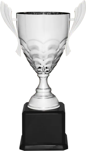 Silver Trophywith Wings PNG Image