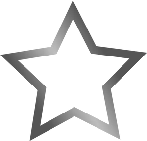 Silver3 D Star Graphic PNG Image