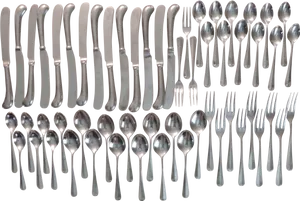 Silverware Set Array PNG Image