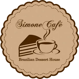 Simone Cafe Brazilian Dessert House Logo PNG Image