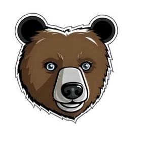 Simple Bear Face Outline Png Vxh60 PNG Image