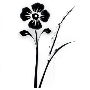 Simple Black And White Flower Png 22 PNG Image