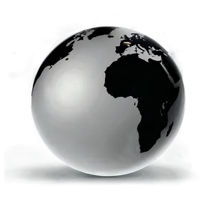 Simple Black And White Globe Graphic Png Nle21 PNG Image