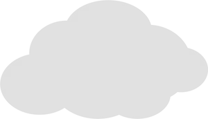 Simple Black Cloud Icon PNG Image