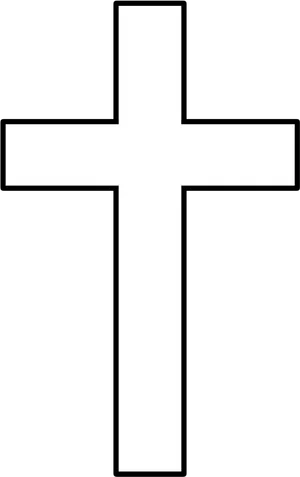 Simple Black Cross Clipart PNG Image