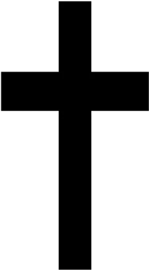 Simple Black Cross Clipart PNG Image