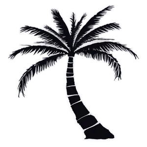 Simple Black Palm Tree Silhouette Png Avf PNG Image