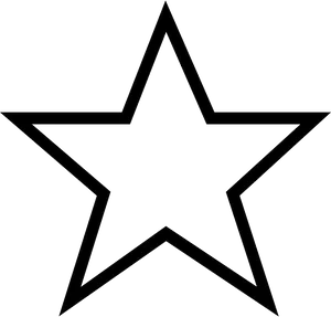 Simple Black Star Icon PNG Image