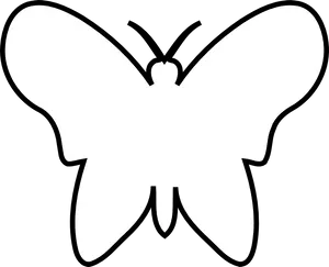 Simple Butterfly Outline Graphic PNG Image