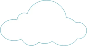Simple Cloud Outline PNG