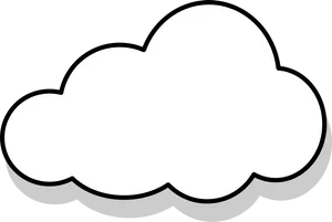 Simple Cloud Vector Illustration PNG Image