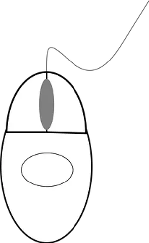 Simple Computer Mouse Vector PNG Image