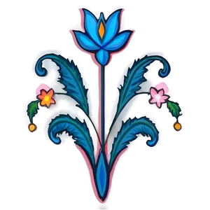 Simple Floral Emblem Png Gix PNG Image