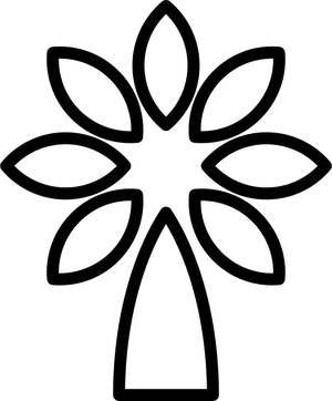 Simple Flower Outline Graphic PNG Image