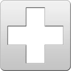 Simple Gray Cross Icon PNG Image