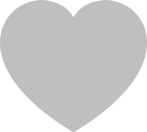 Simple Gray Heart Clipart PNG Image