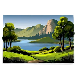 Simple Landscape Sketch Png 9 PNG Image