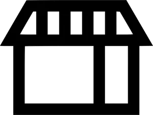 Simple Storefront Outline PNG Image