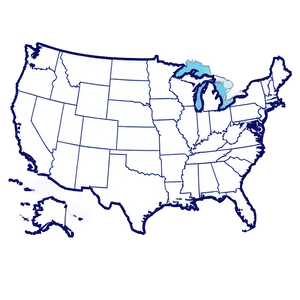 Simple Usa Outline Map Png Pwe PNG Image