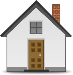 Simple Vector House Illustration PNG Image