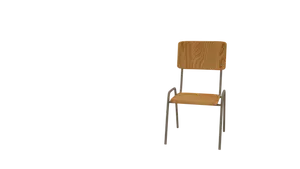 Simple Wooden Chair Black Background PNG Image