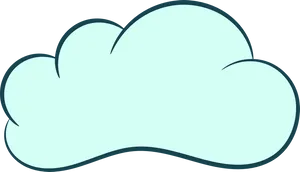 Simplified Blue Cloud Clipart PNG Image