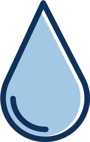 Simplified Blue Oil Drop Icon PNG Image