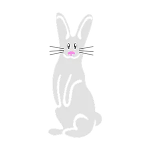 Simplified Cartoon Bunnyon Black Background PNG Image