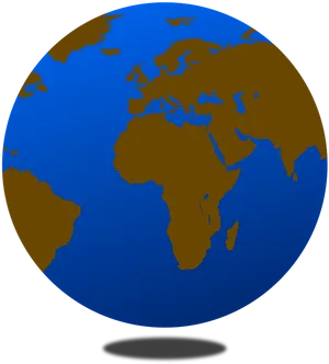 Simplified Cartoon Earth Graphic PNG Image