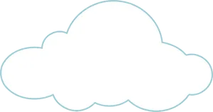 Simplified Cloud Outline PNG Image