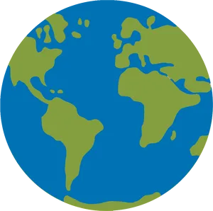 Simplified Earth Clipart Graphic PNG Image