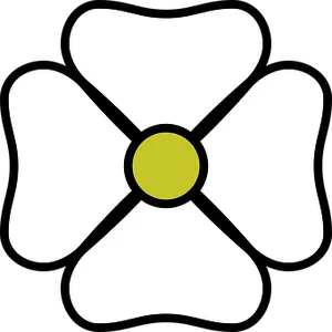 Simplified Flower Icon PNG Image