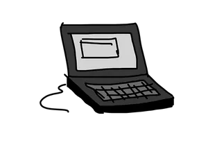 Simplified Laptop Illustration PNG Image